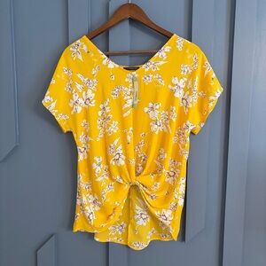 Stitch fix West Kei Allura yellow floral top xs NWT